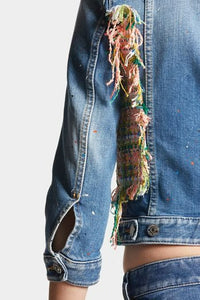 DSQUARED2｜MEDIUM SPOTS WASH JEANS JACKET Women's Denim Jacket