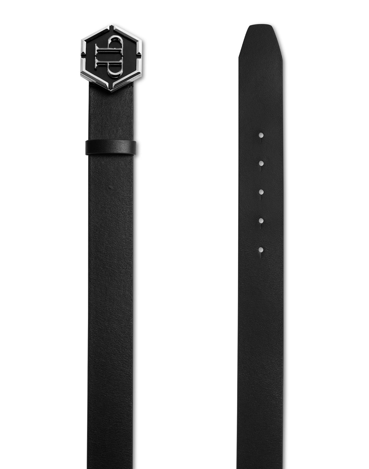 Philipp Plein｜Leather Belt Hexagon Belt
