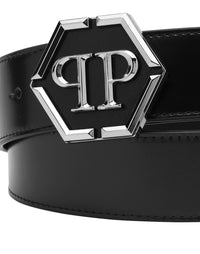 Philipp Plein｜Leather Belt Hexagon Belt